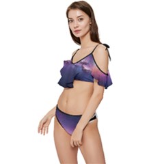 Ruffle Edge Tie Up Bikini Set	 