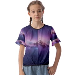 Kids  Cuff Sleeve Scrunch Bottom T-Shirt 