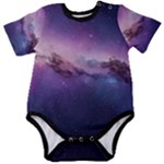 Cosmic Dreamscape Print (ai) Black Backgrond Baby Short Sleeve Bodysuit