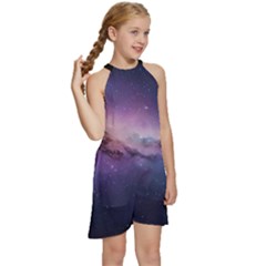 Kids  Halter Collar Waist Tie Chiffon Dress 