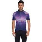 Cosmic Dreamscape Print (ai) Black Backgrond Men s Short Sleeve Cycling Jersey