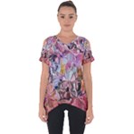 Marbling Blend  Cut Out Side Drop T-Shirt