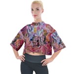 Marbling Blend  Mock Neck T-Shirt