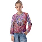 Marbling Blend  Kids  Long Sleeve T-Shirt with Frill 