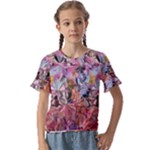 Marbling Blend  Kids  Cuff Sleeve Scrunch Bottom T-Shirt