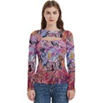 Marbling Blend  Women s Cut Out Long Sleeve T-Shirt