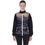 Stellar Dreamscape (AI&Human) Women s High Neck Windbreaker