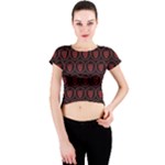 Dark Dominion Print Crew Neck Crop Top