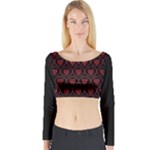 Dark Dominion Print Long Sleeve Crop Top