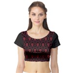 Dark Dominion Print Short Sleeve Crop Top