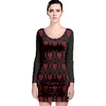 Dark Dominion Print Long Sleeve Bodycon Dress