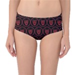 Dark Dominion Print Mid-Waist Bikini Bottoms