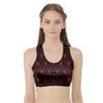 Dark Dominion Print Sports Bra with Border