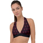 Dark Dominion Print Halter Plunge Bikini Top