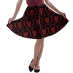 Dark Dominion Print A-line Skater Skirt