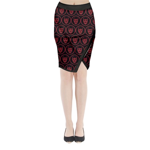 Dark Dominion Print Midi Wrap Pencil Skirt from ArtsNow.com