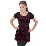 Dark Dominion Print Puff Sleeve Tunic Top