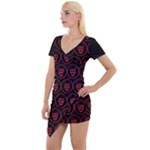 Dark Dominion Print Short Sleeve Asymmetric Mini Dress