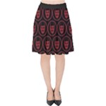 Dark Dominion Print Velvet High Waist Skirt