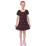 Dark Dominion Print Kids  Short Sleeve Velvet Dress