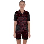 Dark Dominion Print Satin Short Sleeve Pajamas Set