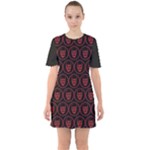 Dark Dominion Print Sixties Short Sleeve Mini Dress