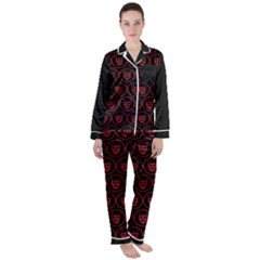 Women s Long Sleeve Satin Pajamas Set	 