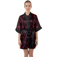 Half Sleeve Satin Kimono  