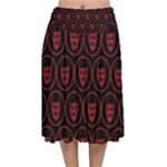 Dark Dominion Print Velvet Flared Midi Skirt