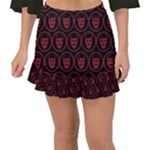 Dark Dominion Print Fishtail Mini Chiffon Skirt