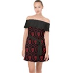 Dark Dominion Print Off Shoulder Chiffon Dress