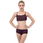 Dark Dominion Print Layered Top Bikini Set