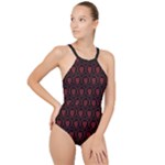 Dark Dominion Print High Neck One Piece Swimsuit