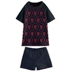 Dark Dominion Print Kids  Swim T-Shirt and Shorts Set