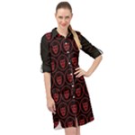 Dark Dominion Print Long Sleeve Mini Shirt Dress