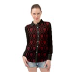 Dark Dominion Print Long Sleeve Chiffon Shirt