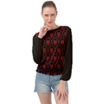 Dark Dominion Print Banded Bottom Chiffon Top