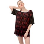 Dark Dominion Print Oversized Chiffon Top