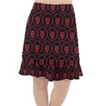 Dark Dominion Print Fishtail Chiffon Skirt