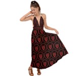 Dark Dominion Print Backless Maxi Beach Dress