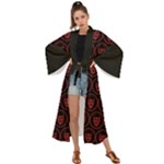 Dark Dominion Print Maxi Kimono