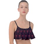 Dark Dominion Print Frill Bikini Top