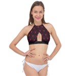 Dark Dominion Print Cross Front Halter Bikini Top