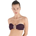 Dark Dominion Print Twist Bandeau Bikini Top