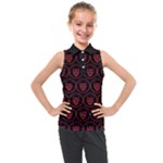 Dark Dominion Print Kids  Sleeveless Polo T-Shirt