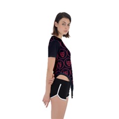 Asymmetrical Short Sleeve Sports T-Shirt 