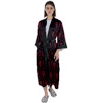 Dark Dominion Print Maxi Satin Kimono