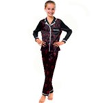 Dark Dominion Print Kids  Satin Long Sleeve Pajamas Set