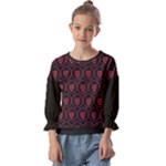 Dark Dominion Print Kids  Cuff Sleeve Top