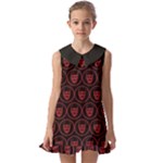 Dark Dominion Print Kids  Pilgrim Collar Ruffle Hem Dress